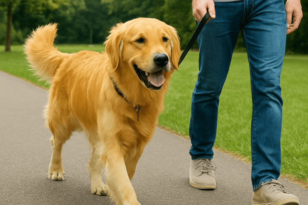 A_photograph_captures_a_golden_retriever_walking_a